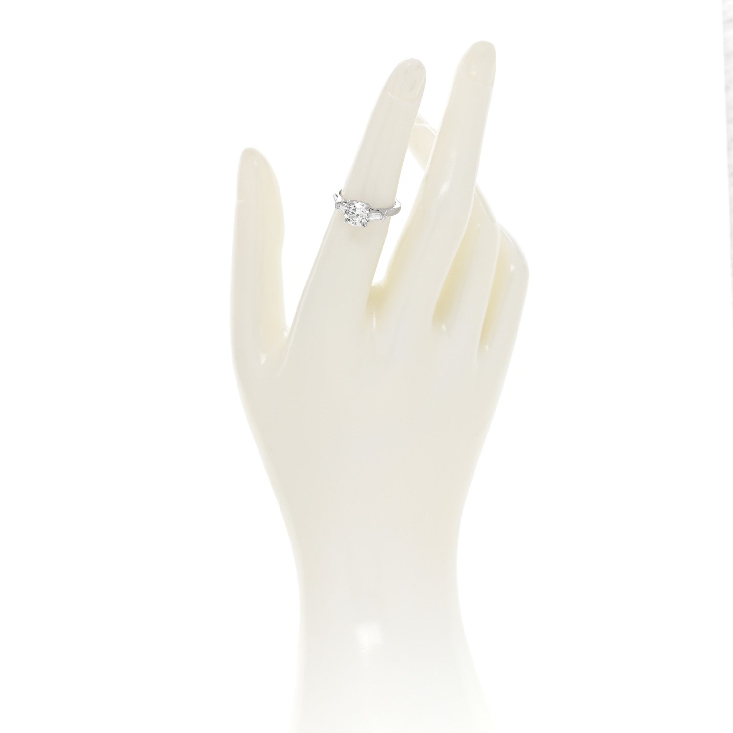 Harry Winston Platinum Diamond 1.40ct Classic Winston Round Brilliant Engagement Ring 51 5.75 2 of 6