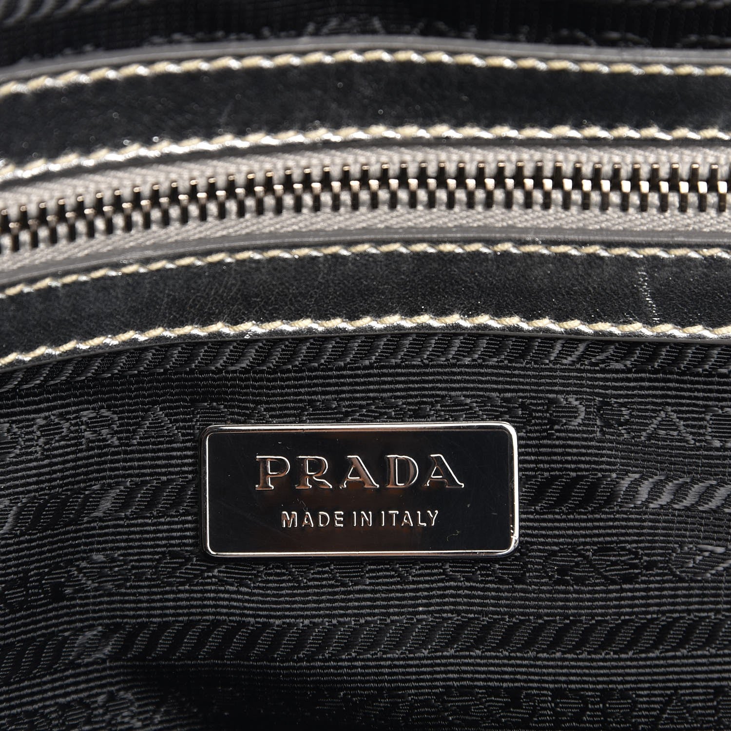 Prada Nappa Gaufre Bowler Argento 7 of 12