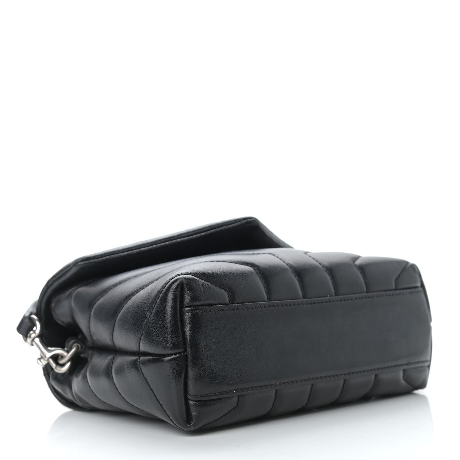 Saint Laurent Calfskin Y Quilted Monogram Toy Loulou Crossbody Bag Black 4 of 15