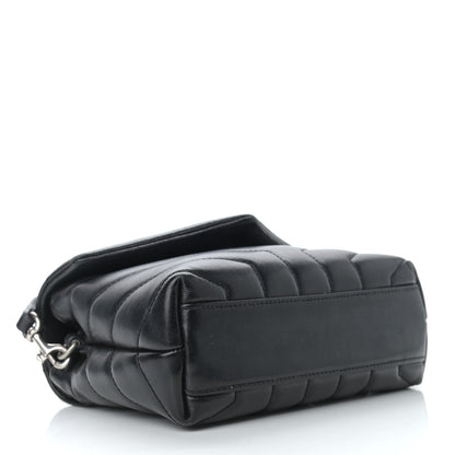 Saint Laurent Calfskin Y Quilted Monogram Toy Loulou Crossbody Bag Black 4 of 15