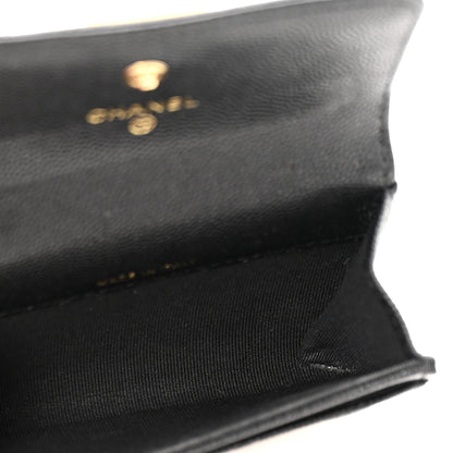 Chanel Caviar Quilted Boy Flap Card Holder Black 5 of 10