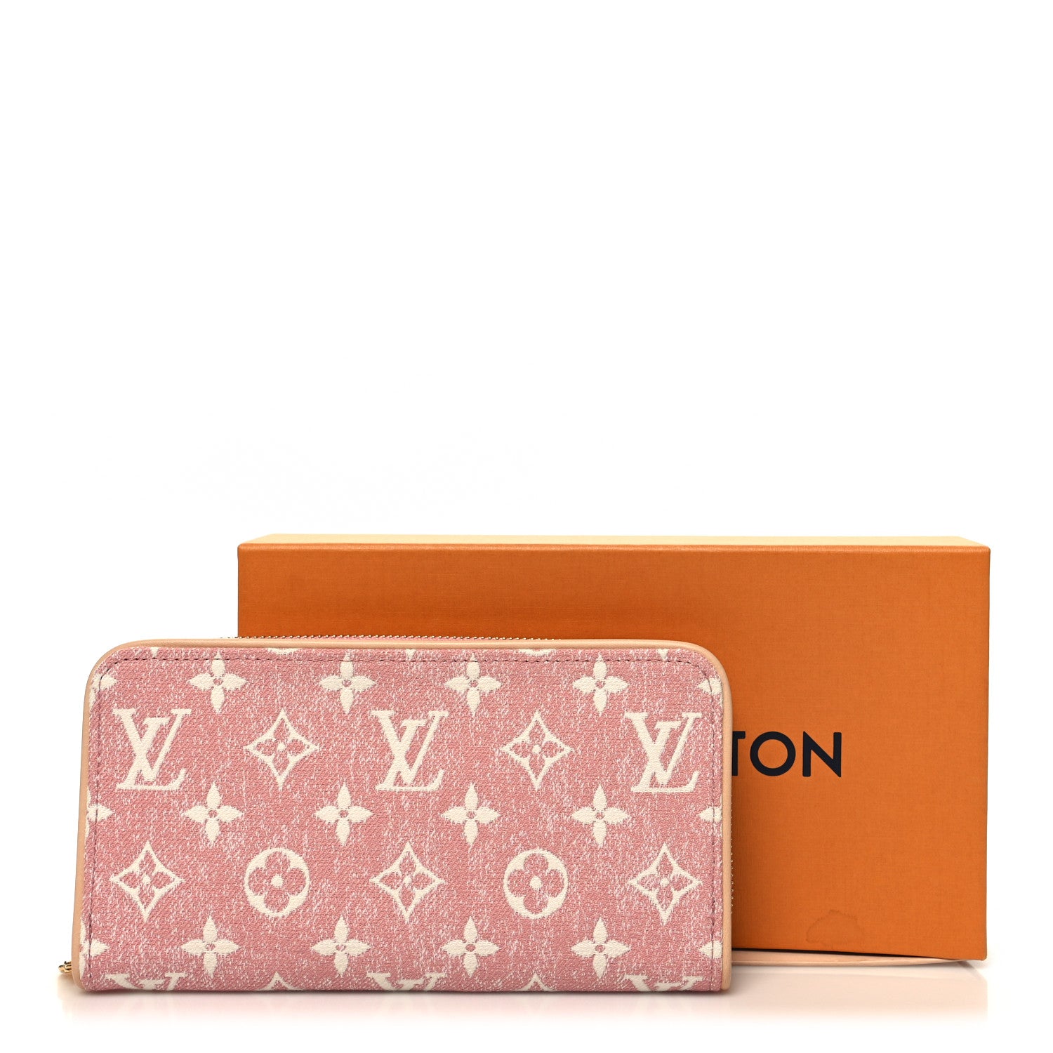 Louis Vuitton Denim Monogram Jacquard Zippy Wallet Pink 8 of 8