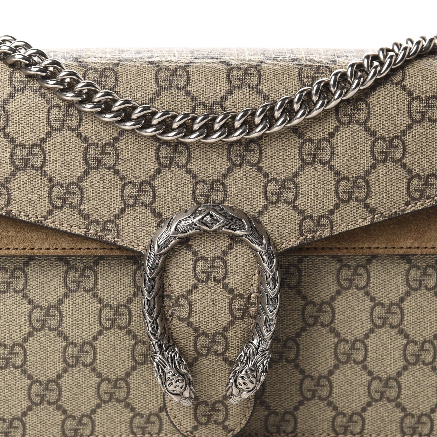 GG Supreme Monogram Small Dionysus Shoulder Bag Taupe