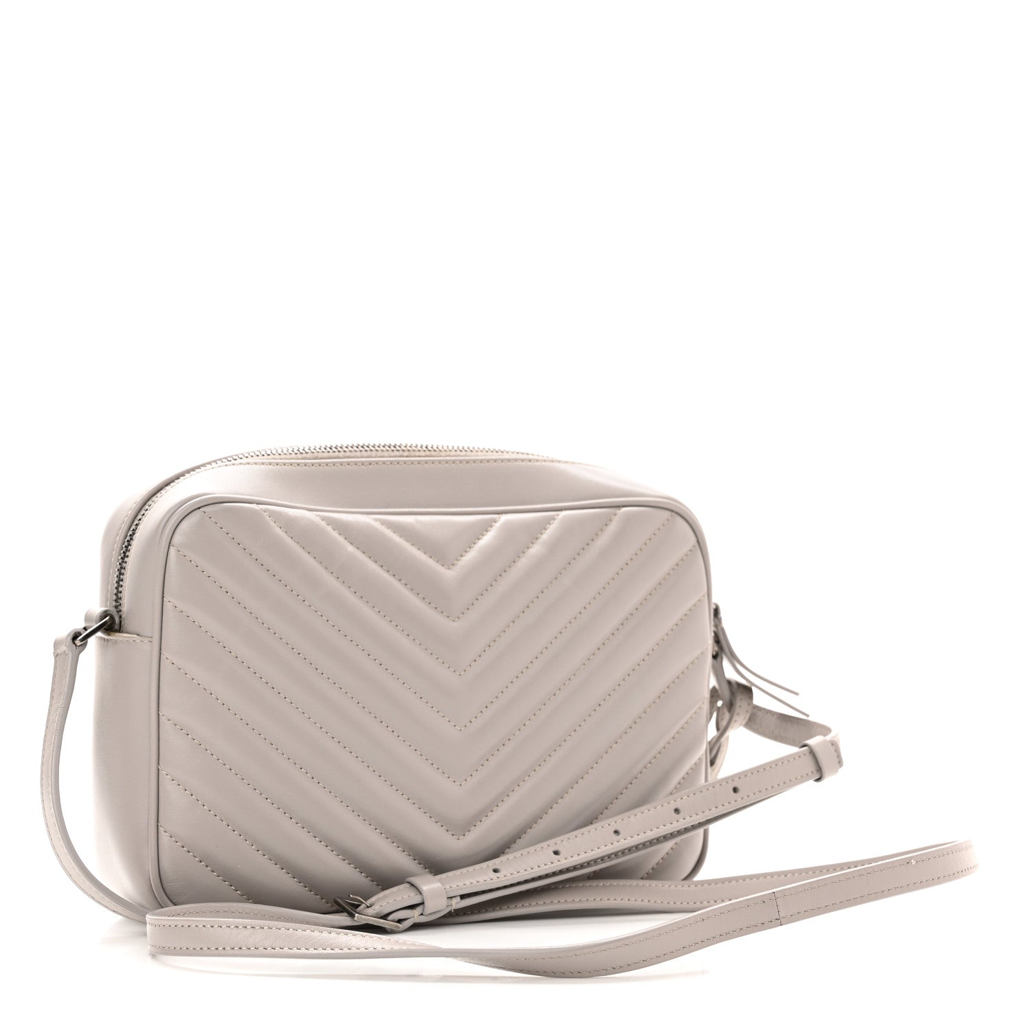 Saint Laurent Calfskin Matelasse Monogram Lou Camera Bag Granite 3 of 11