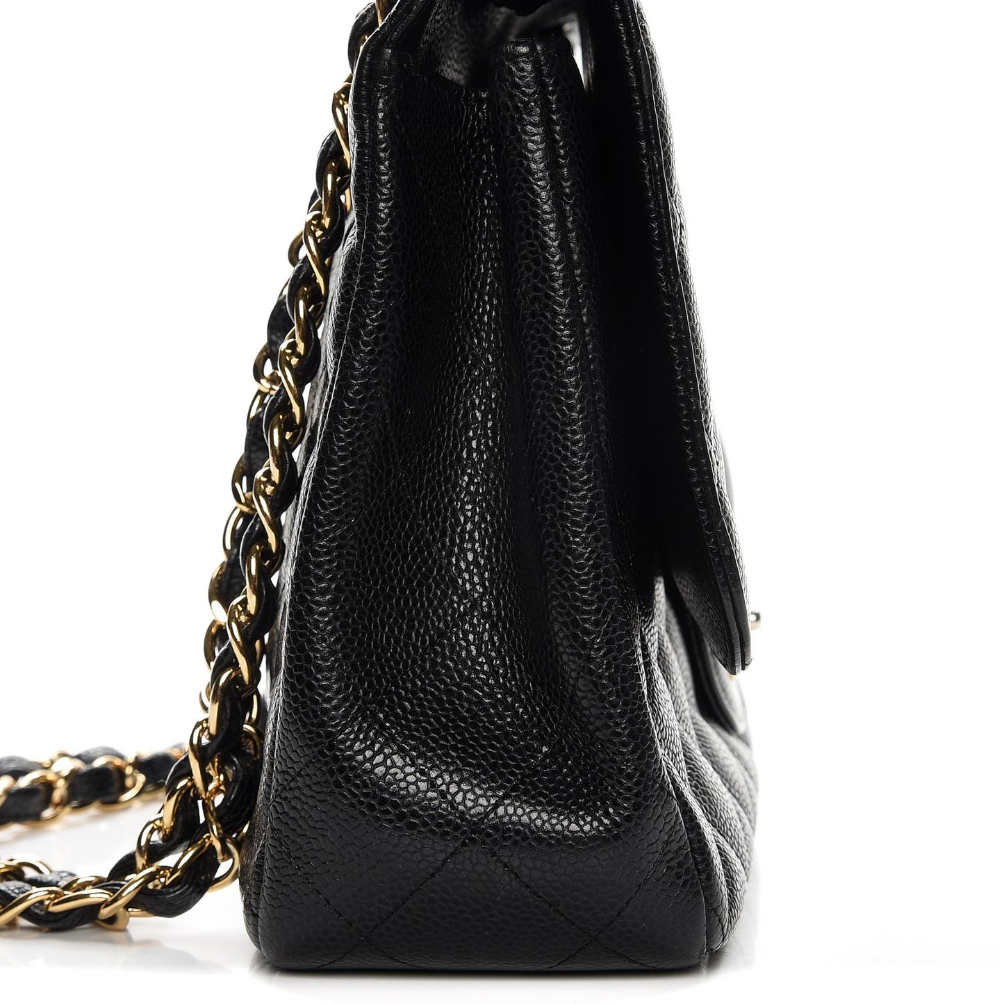 Caviar Quilted Jumbo Single Flap Black
