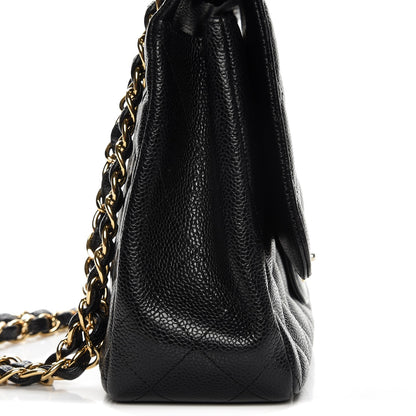 Chanel Caviar Quilted Jumbo Single Flap Black 14 of 14