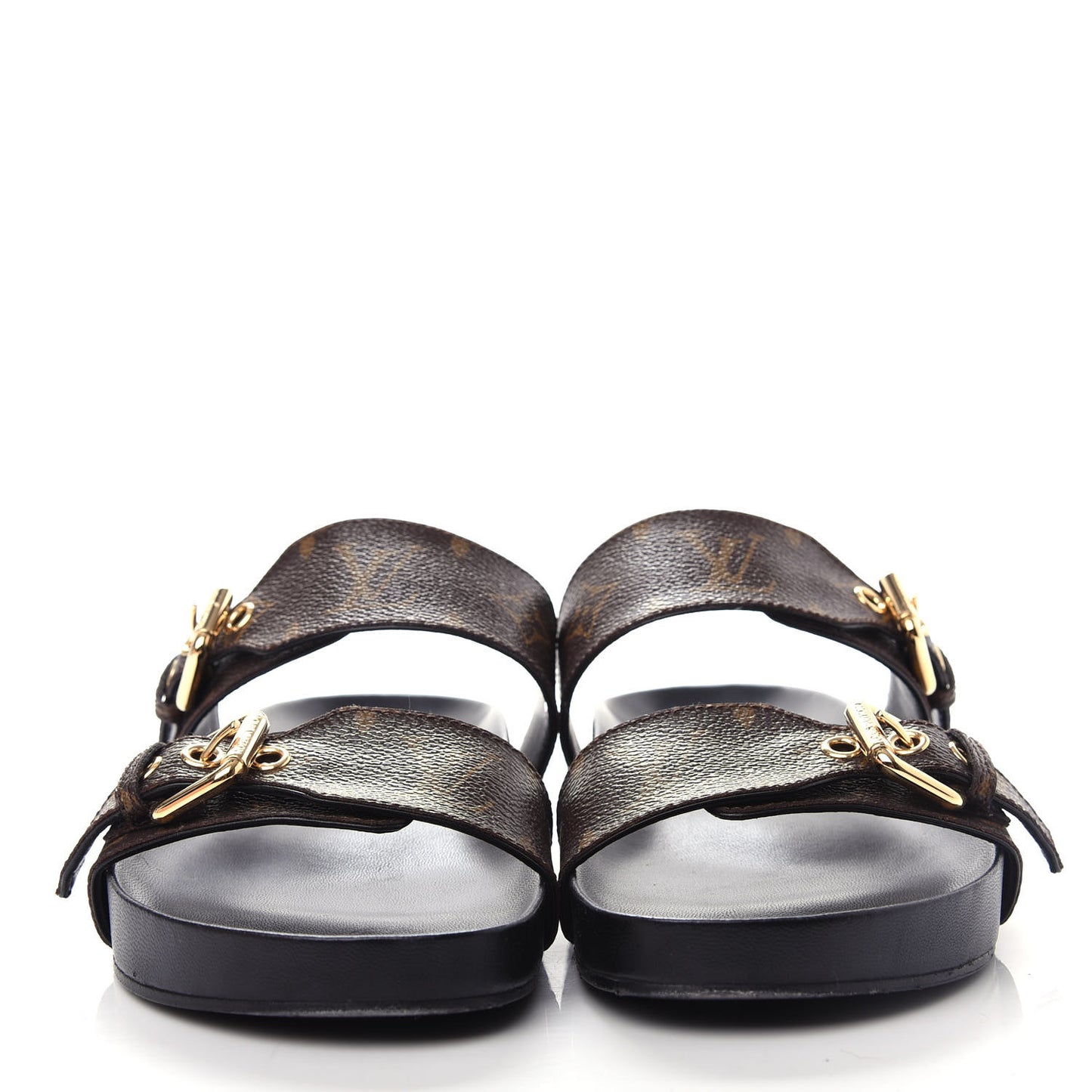Monogram Bom Dia Mule Sandals 37 Black