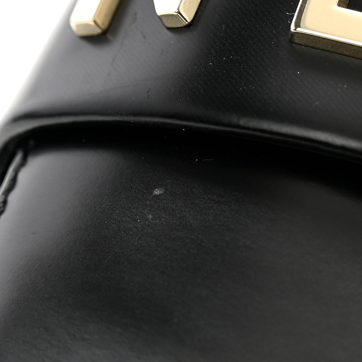 Shiny Calfskin Logo Loafers 37 Black