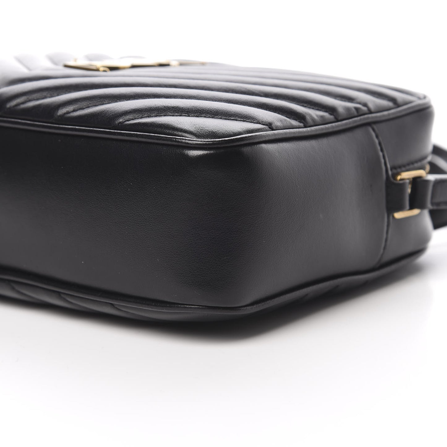 Calfskin Matelasse Monogram Lou Camera Bag Black
