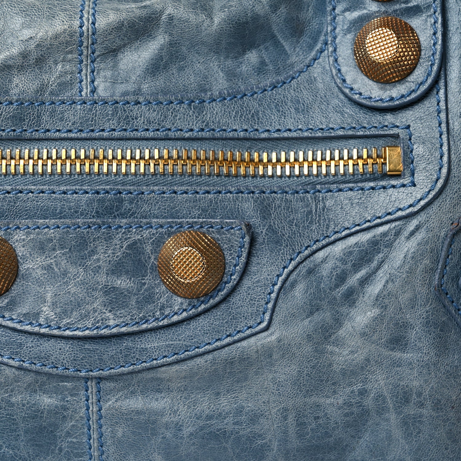 Balenciaga Agneau Giant 21 Gold Hardware Part Time Bleu 6 of 10