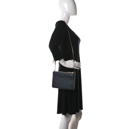 Celine Lambskin Small Trio Crossbody Bag Grey 2 of 11