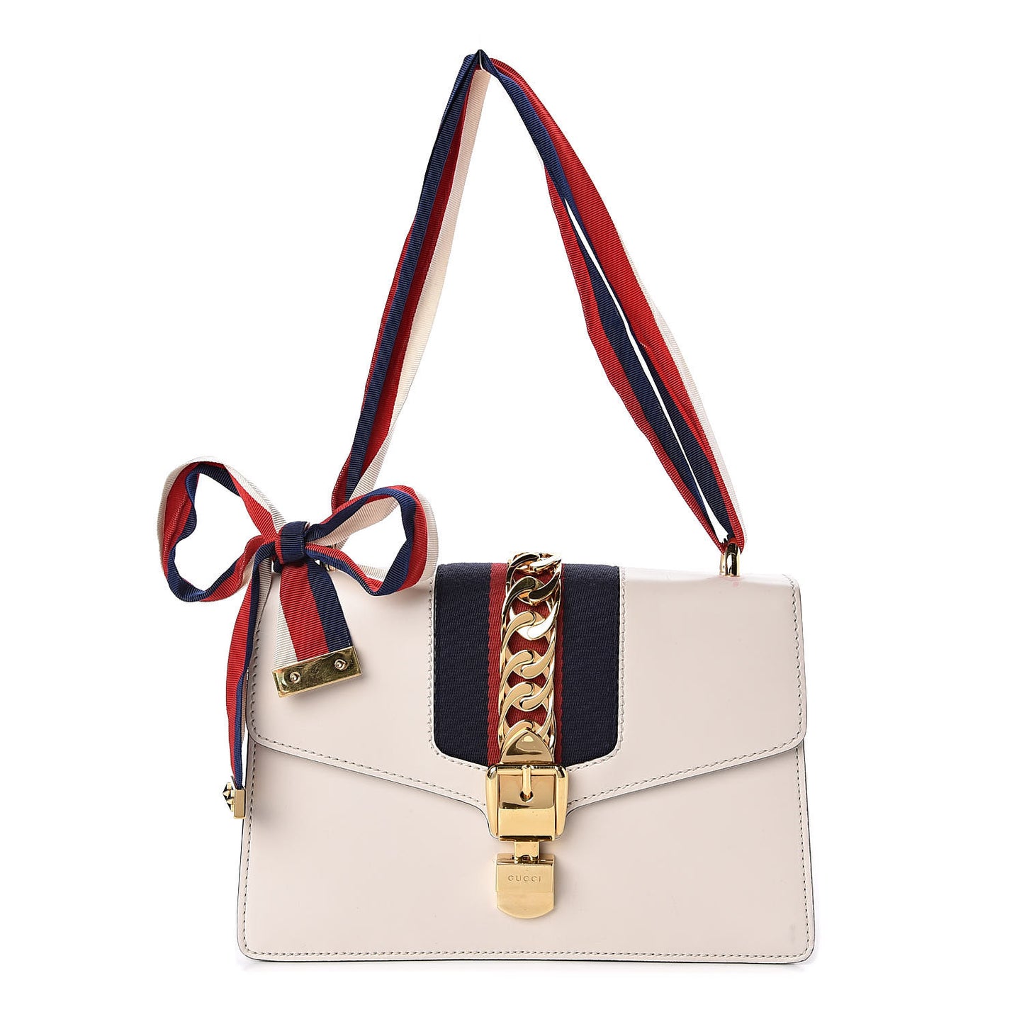 Calfskin Small Sylvie Shoulder Bag Off White