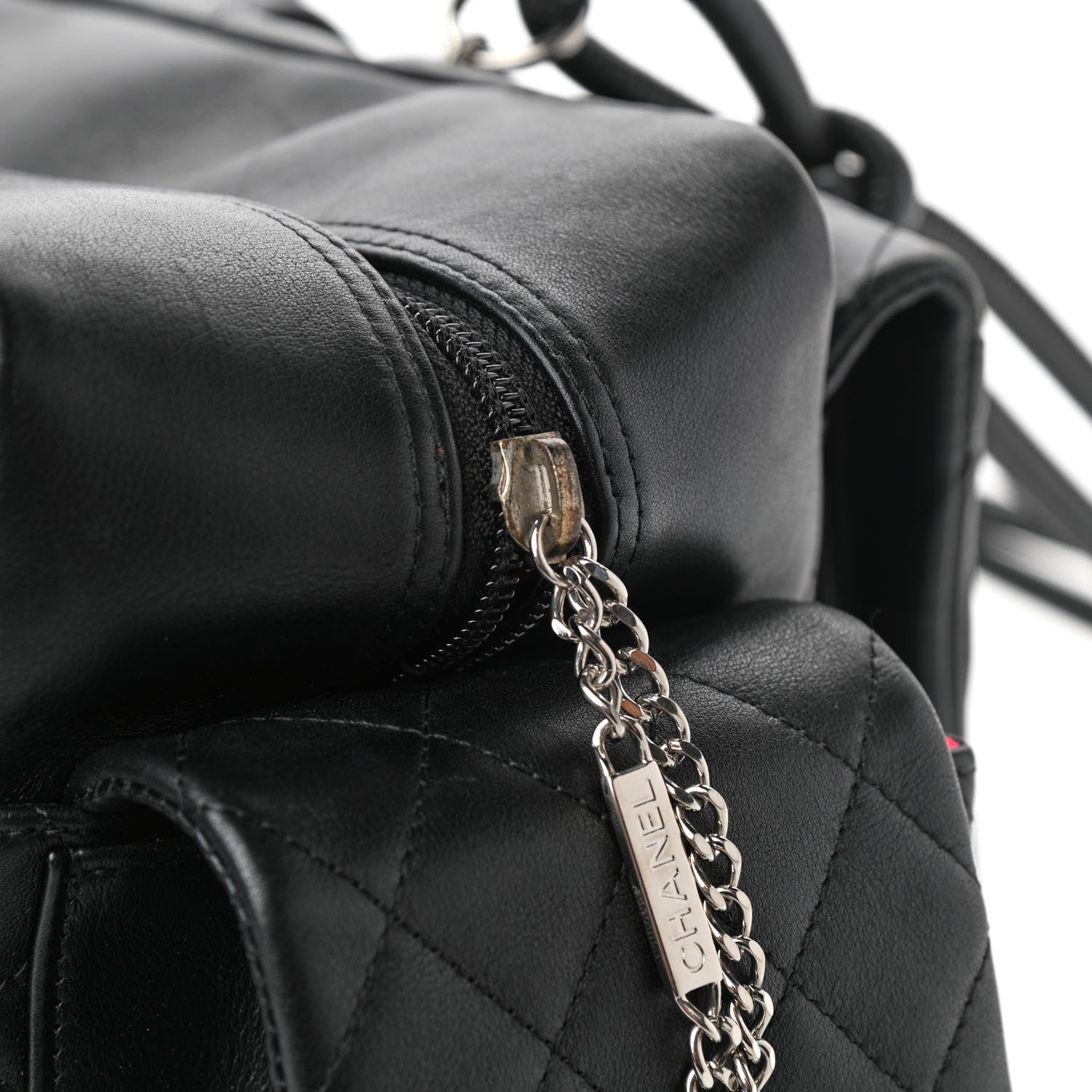 Chanel Calfskin Quilted Large Cambon Multipocket Reporter Black 11 of 11