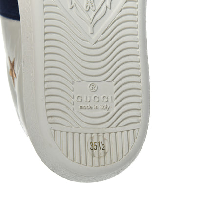 Gucci Calfskin Bee Star Embroidered Sylvie Web Ace Sneakers 35.5 White 7 of 12