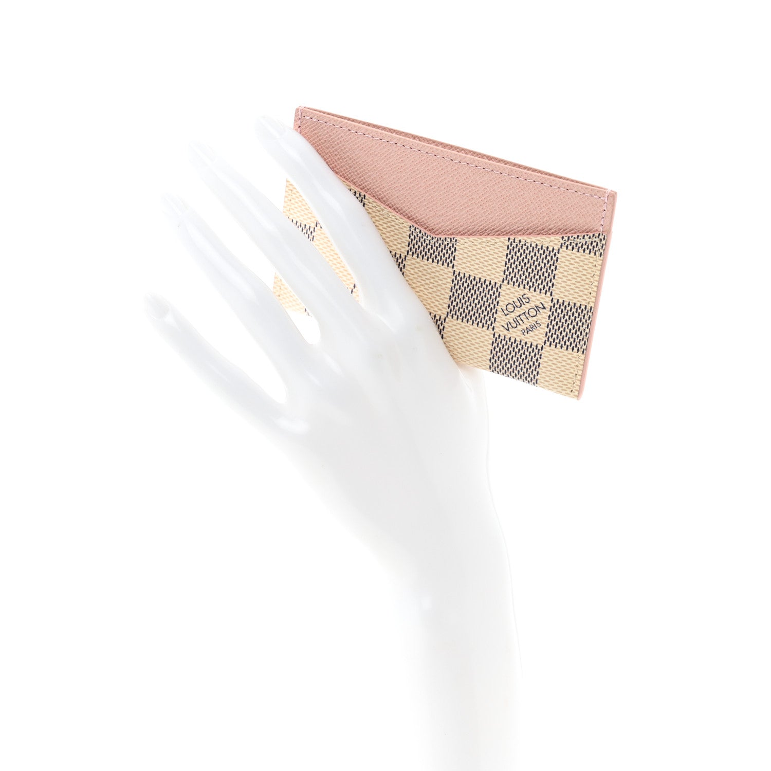 Louis Vuitton Damier Azur Daily Card Holder Rose Ballerine 2 of 7