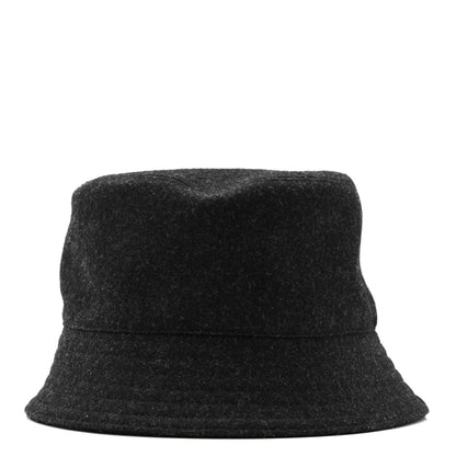 Prada Authentic Loden Wool Metal Triangle Logo Bucket Hat L Anthracite 6 of 9