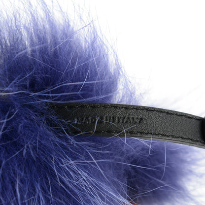 Fendi Fox Mink Rabbit Fur Vitello Flamingo Kooky Monster Bag Bug Charm Cassis Black Multicolor 4 of 4