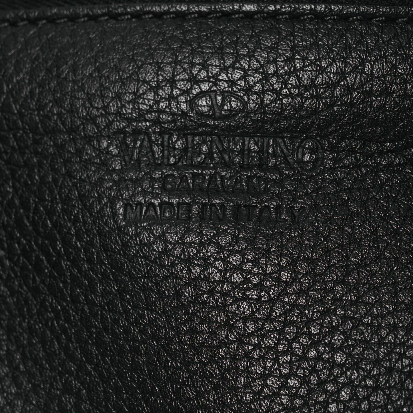 Grained Calfskin Small Rockstud Tote Black