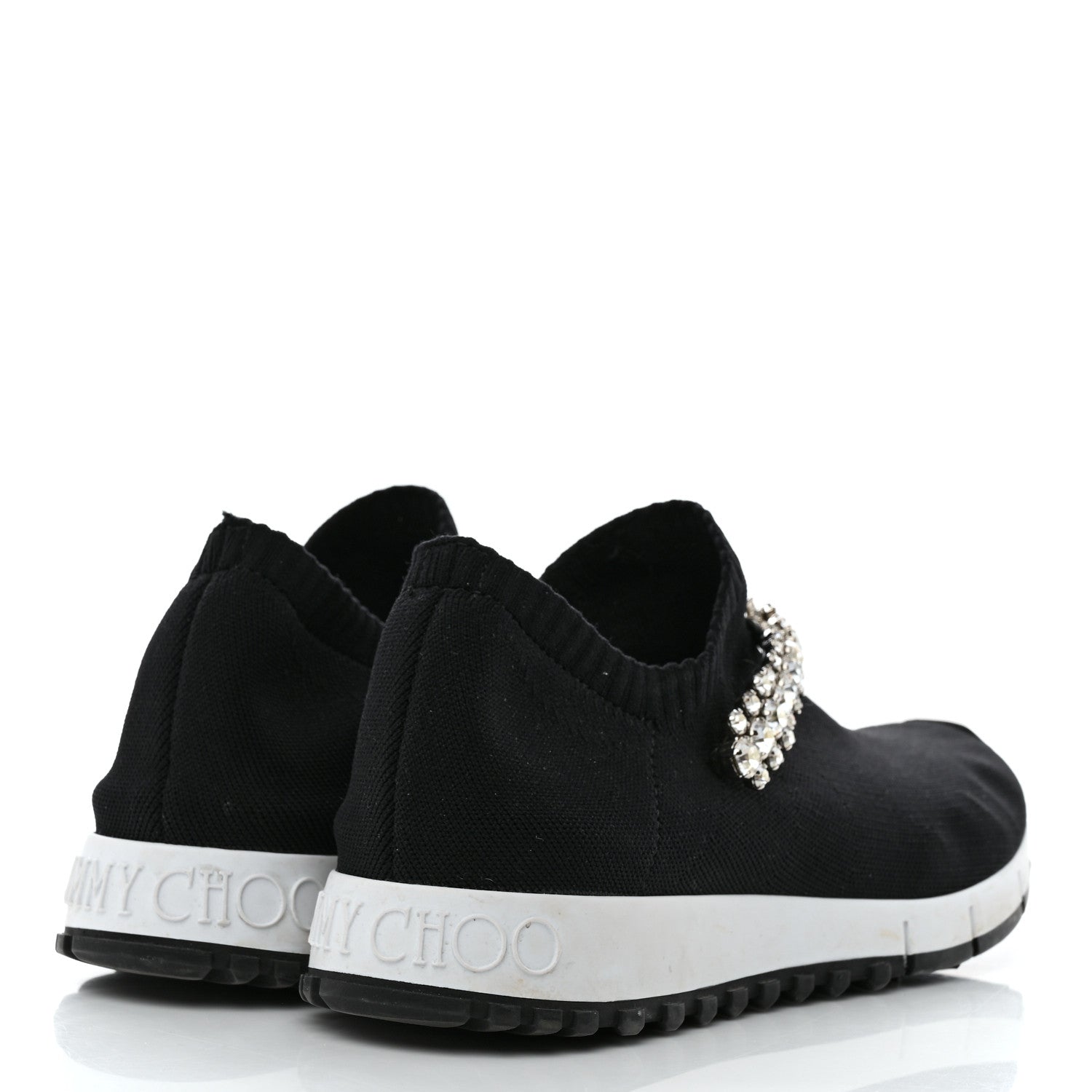Jimmy Choo Knit Crystal Verona Sneaker 9 Black 4 of 7