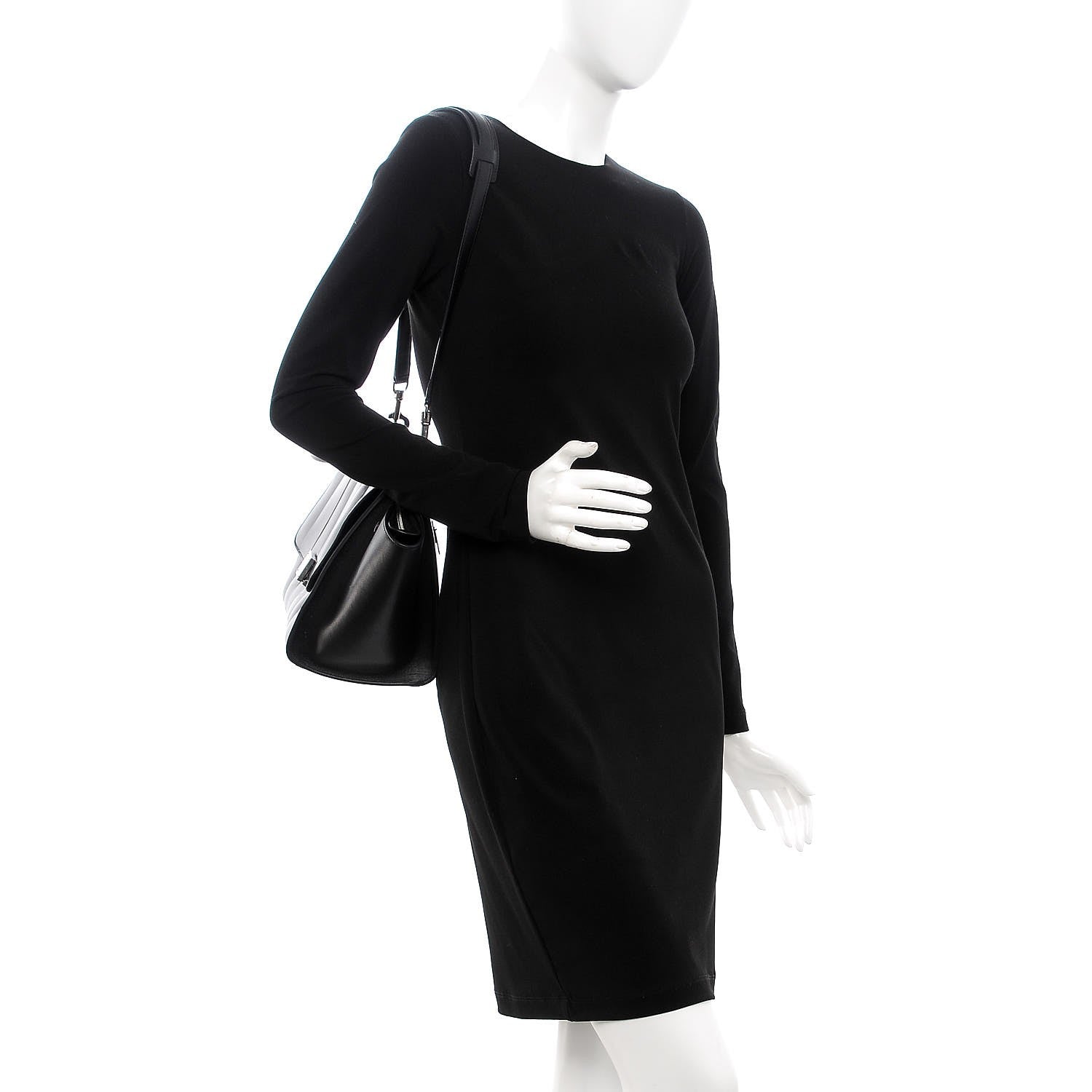 Celine Lambskin Quilted Small Trapeze Black 2 of 7