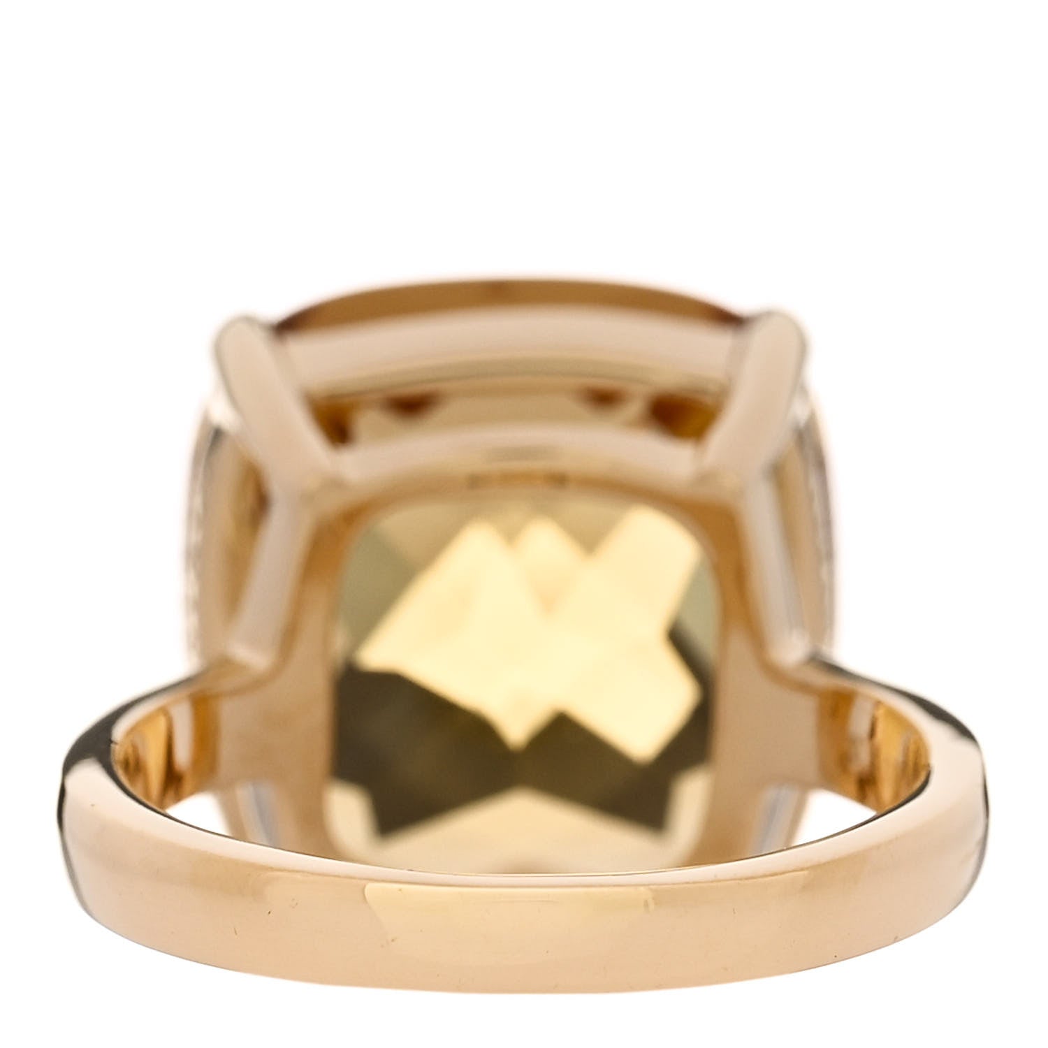 Tiffany 18K Yellow Gold Citrine Sparklers Cocktail Ring 50 5.5 4 of 5