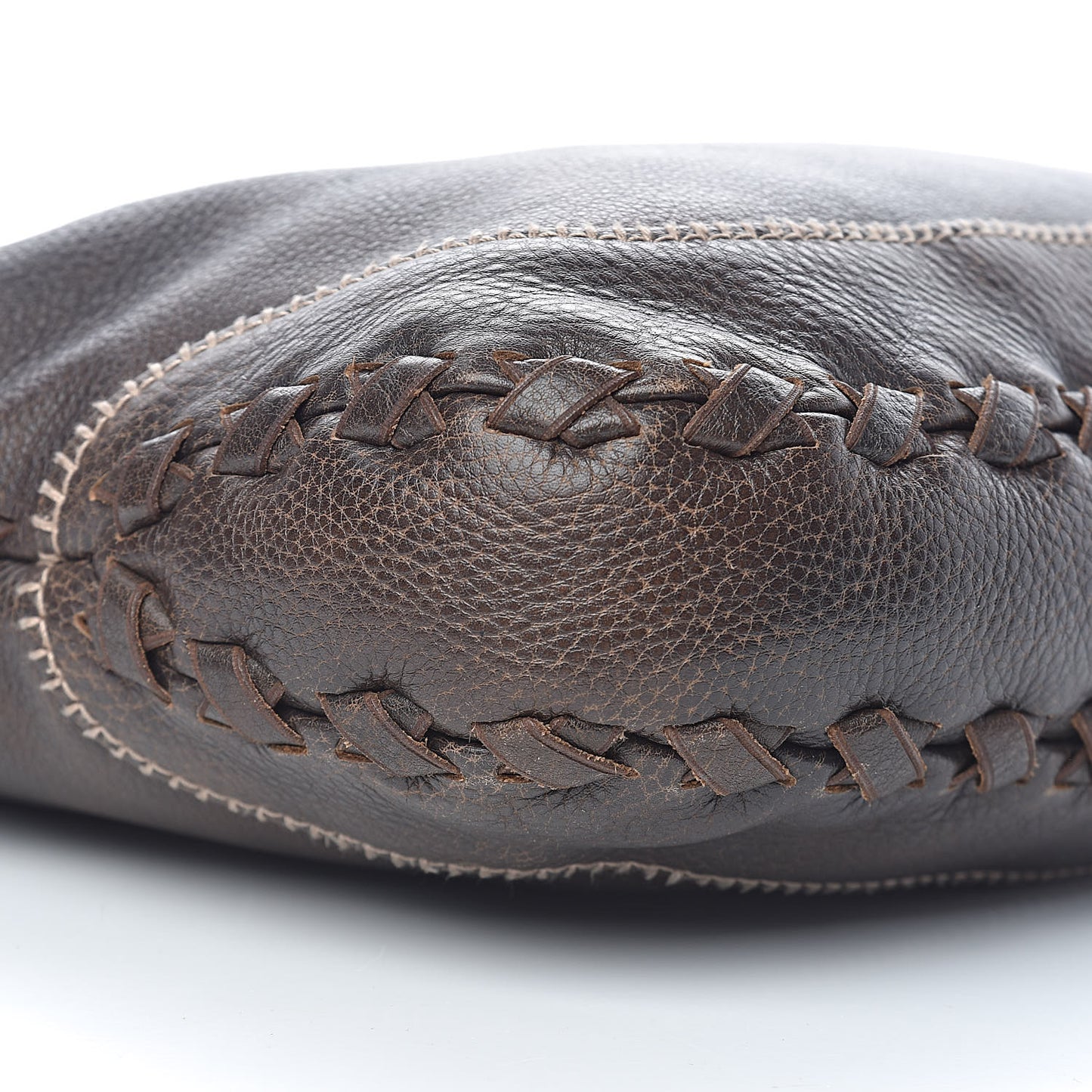 Calfskin Large New Jackie Shoulder Bag Dark Brown