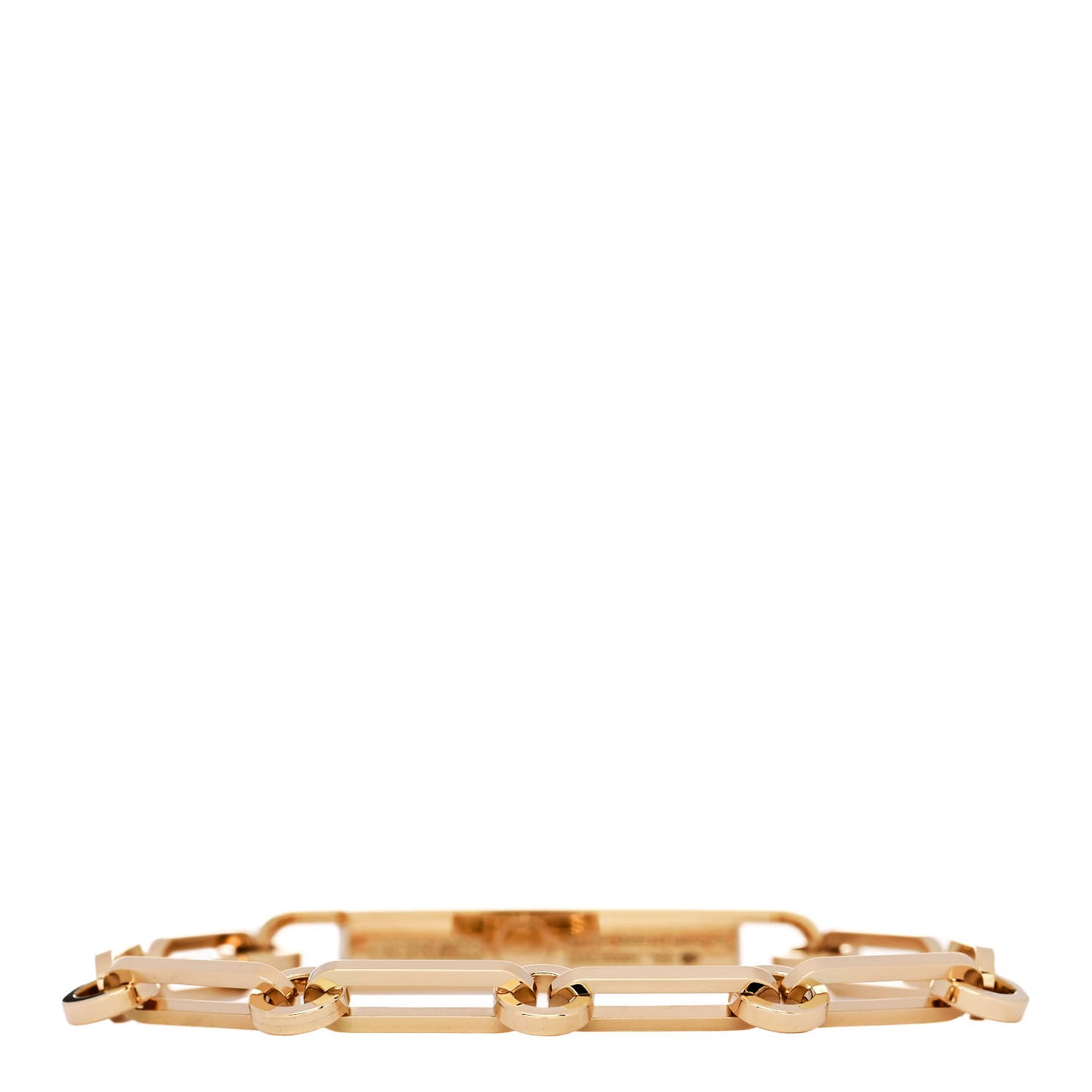 18K Yellow Gold Diamond Pave PM Kelly Chaine Bracelet XS