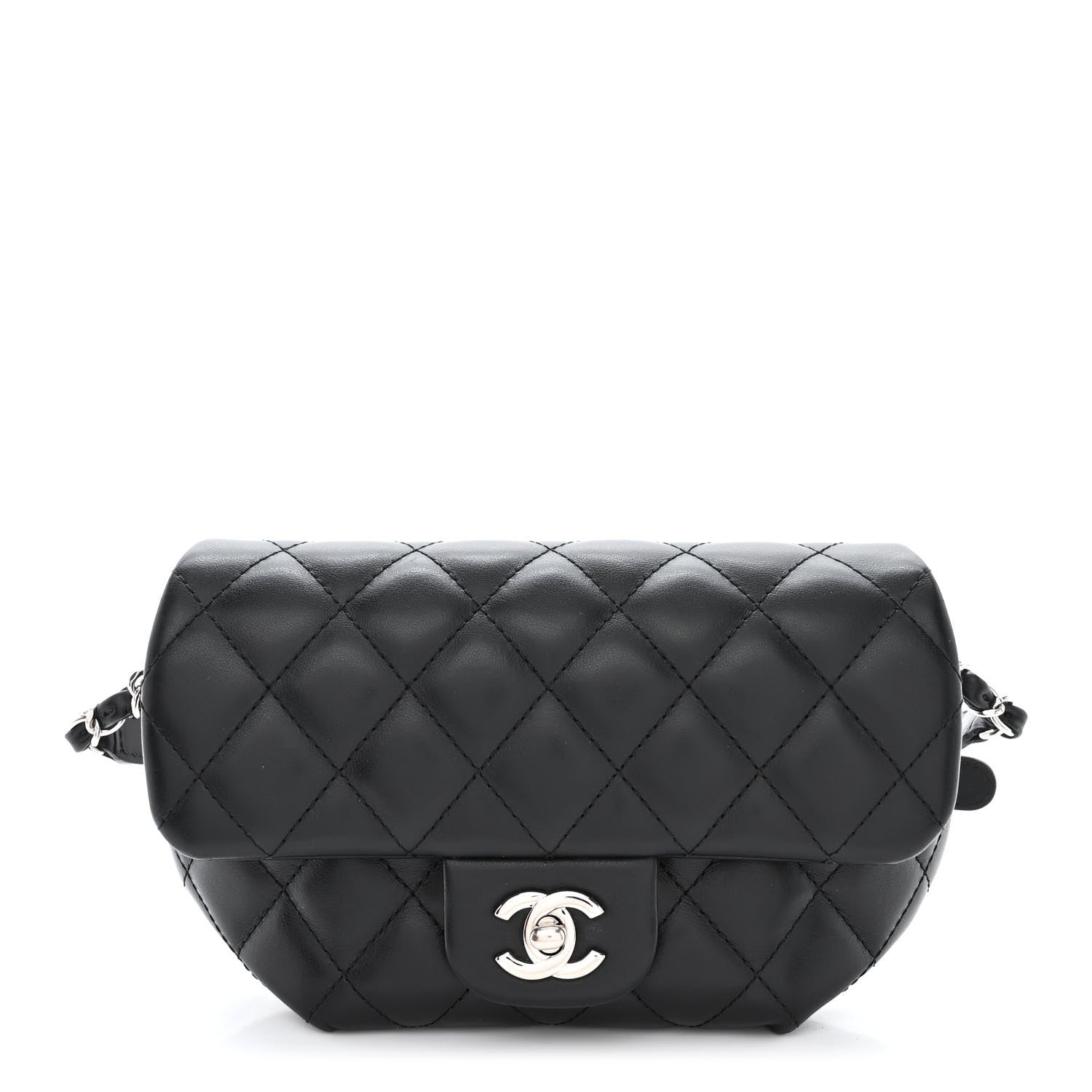 Chanel Calfskin Quilted CC Uniform Flap Belt Bag Black 1 of 11
