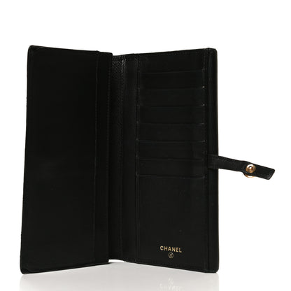 Chanel Grained Calfskin CC Button Long Wallet Black 5 of 14