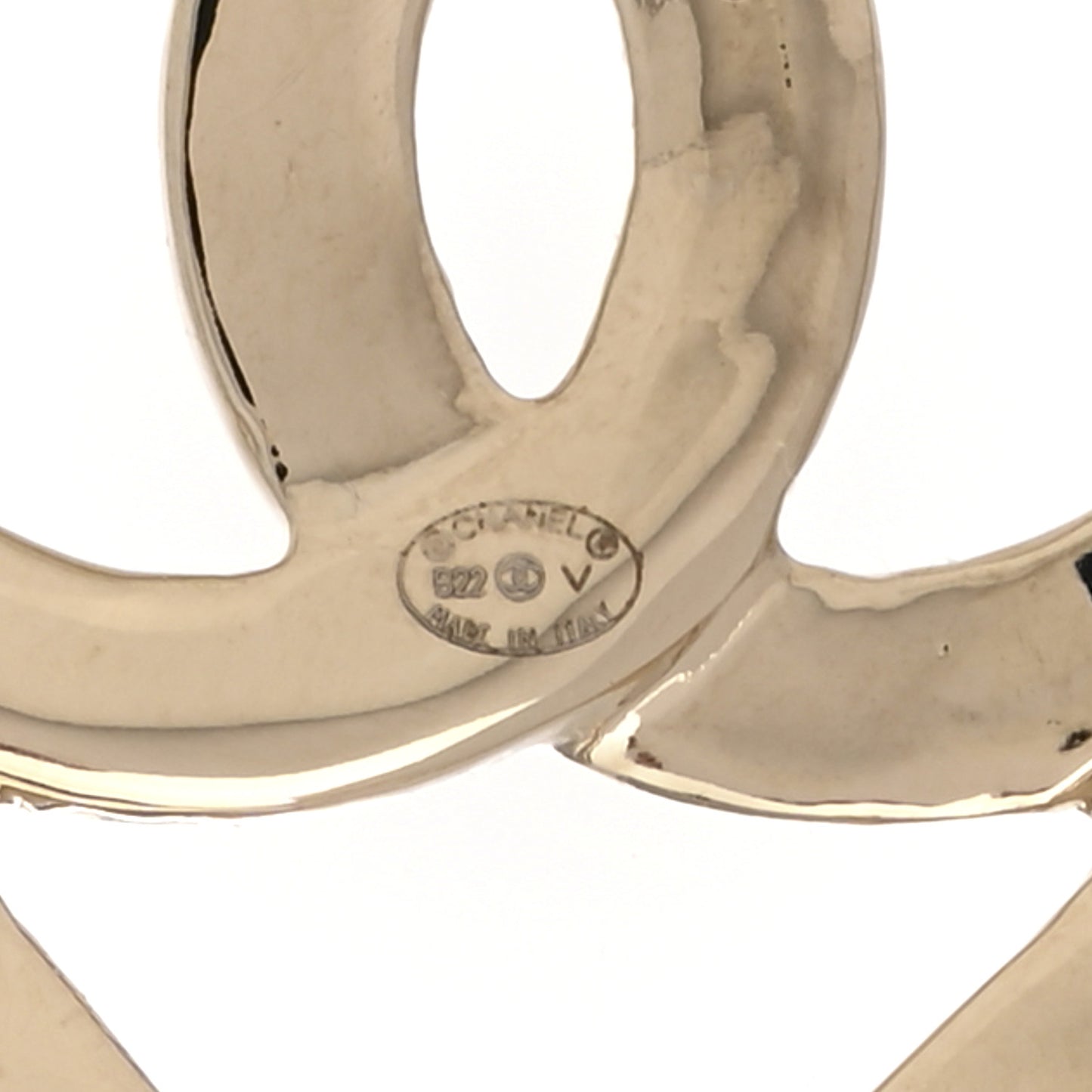 Metal CC Heart Coco In Love Hoop Earrings Gold