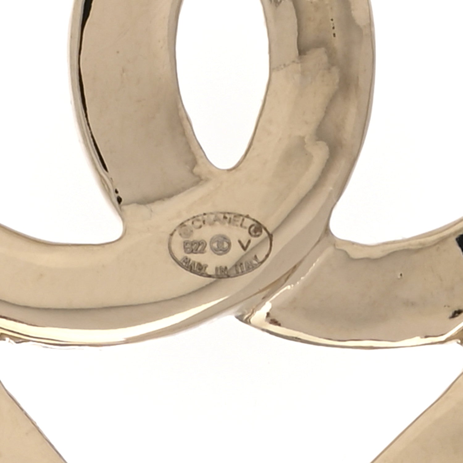 Chanel Metal CC Heart Coco In Love Hoop Earrings Gold 4 of 5