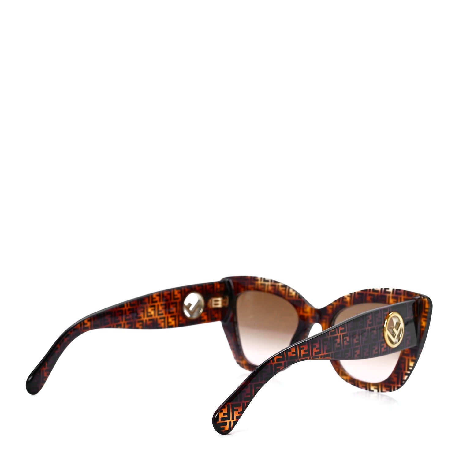Fendi Acetate F is Fendi FF 51mm Cat Eye Sunglasses Tortoise Camouflage 4 of 6