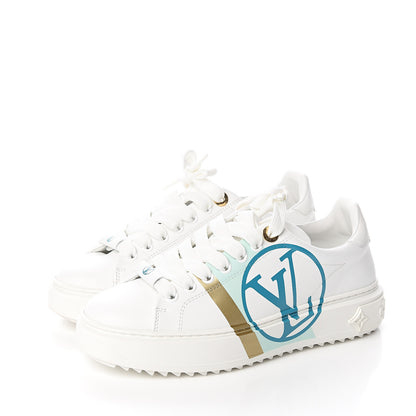 Louis Vuitton Monogram Time Out Sneakers 35 White Vert 3 of 9