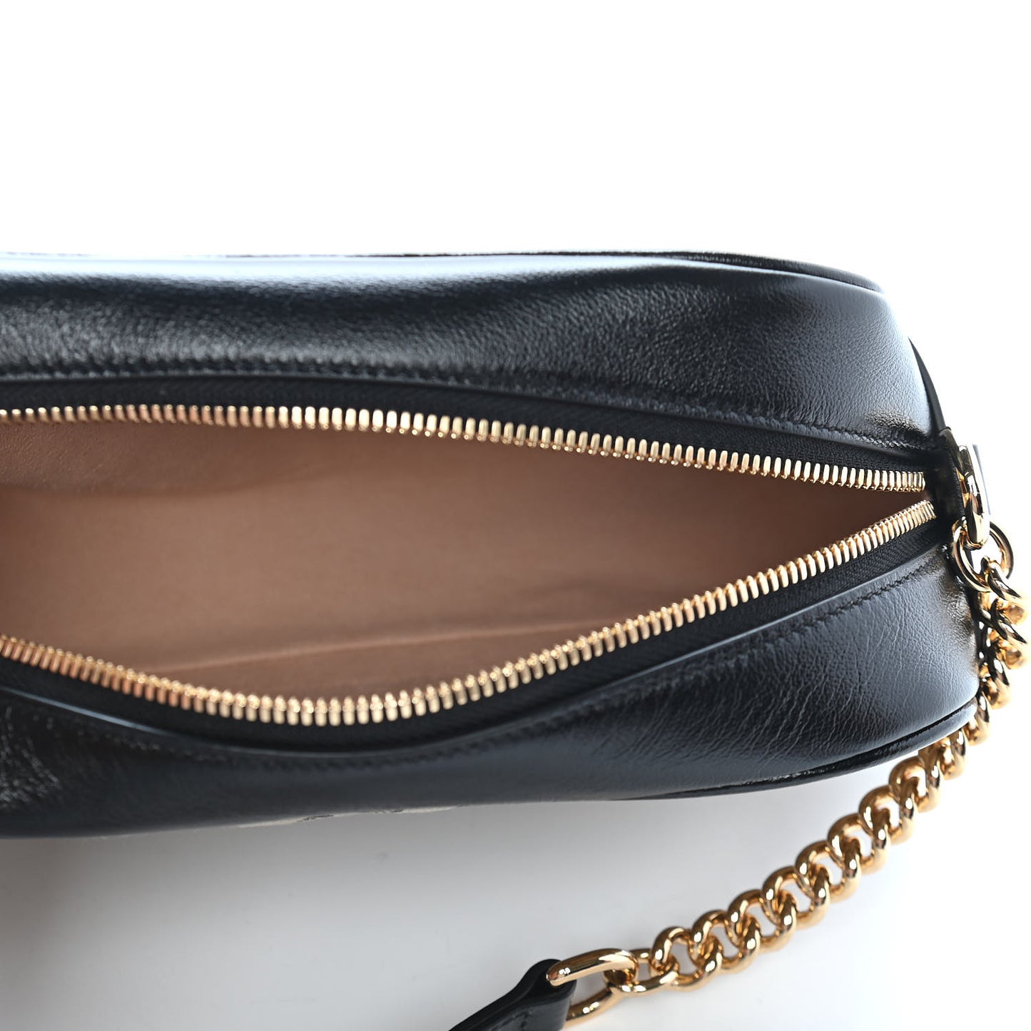 Monogram Matelasse Diagonal Small GG Marmont Chain Shoulder Bag Beige Black