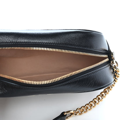 Gucci Monogram Matelasse Diagonal Small GG Marmont Chain Shoulder Bag Beige Black 5 of 9