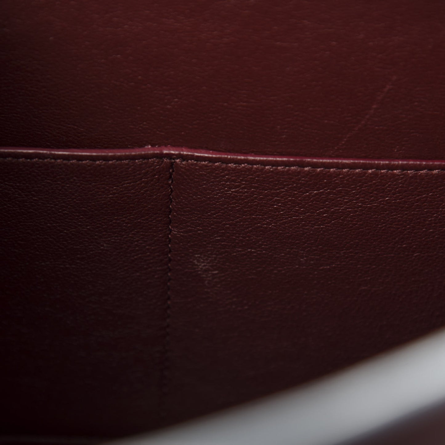 Smooth Calfskin Small Bi-Color Trapeze Burgundy Azur