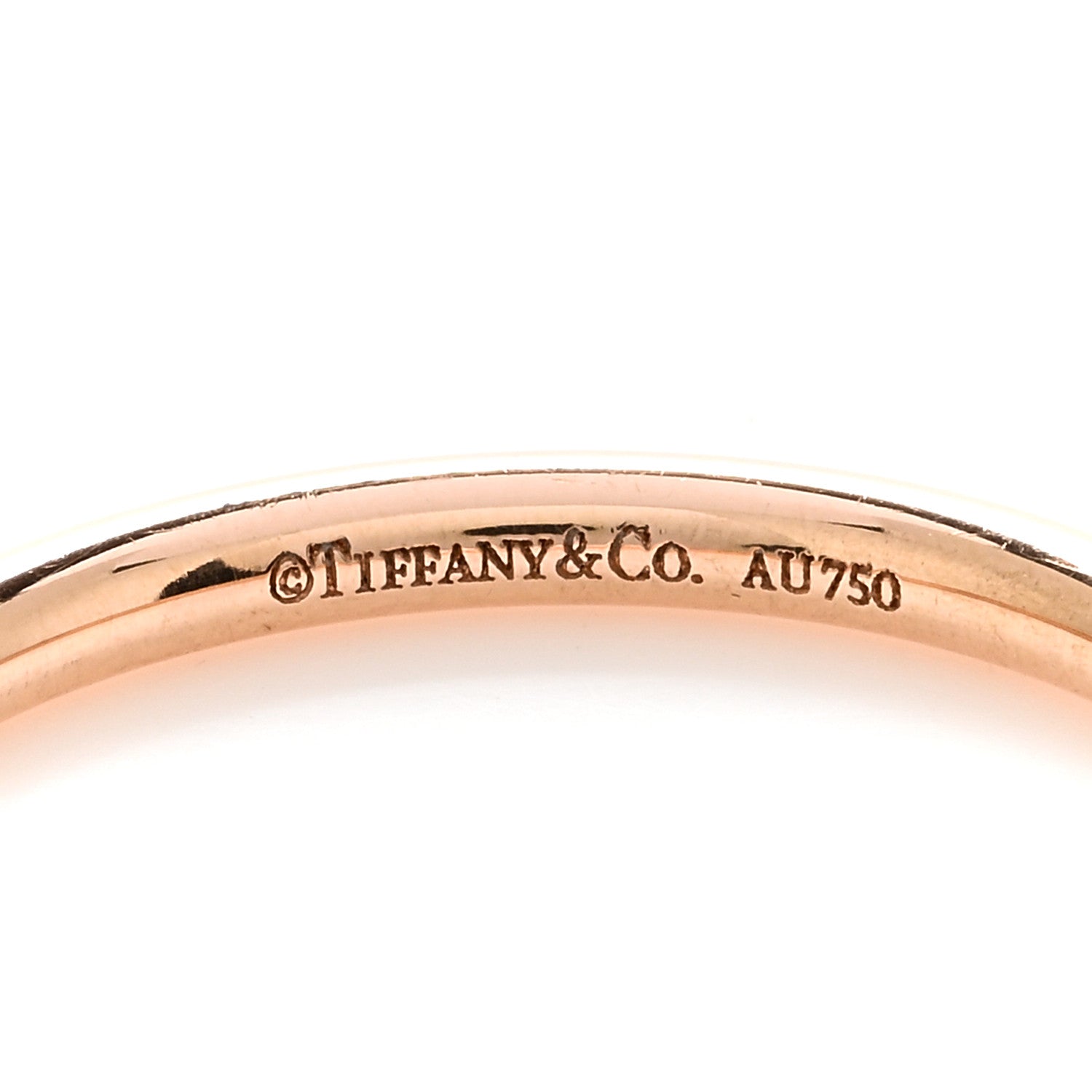 Tiffany 18K Rose Gold 2mm Classic Wedding Band Ring 50 5.5 4 of 4