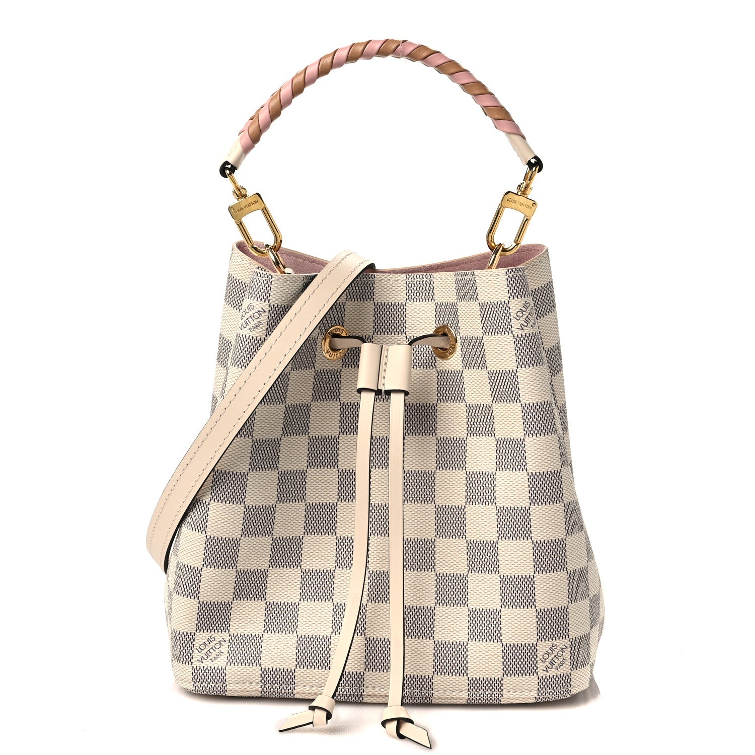 Louis Vuitton Damier Azur Braided Neonoe BB Pink 1 of 9