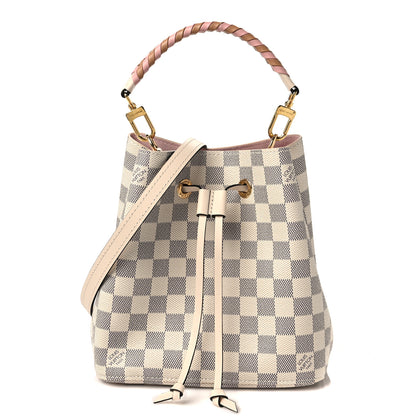 Louis Vuitton Damier Azur Braided Neonoe BB Pink 1 of 9