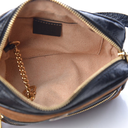 Gucci Suede Patent Web Mini Ophidia Shoulder Bag Nocciola Black 5 of 14