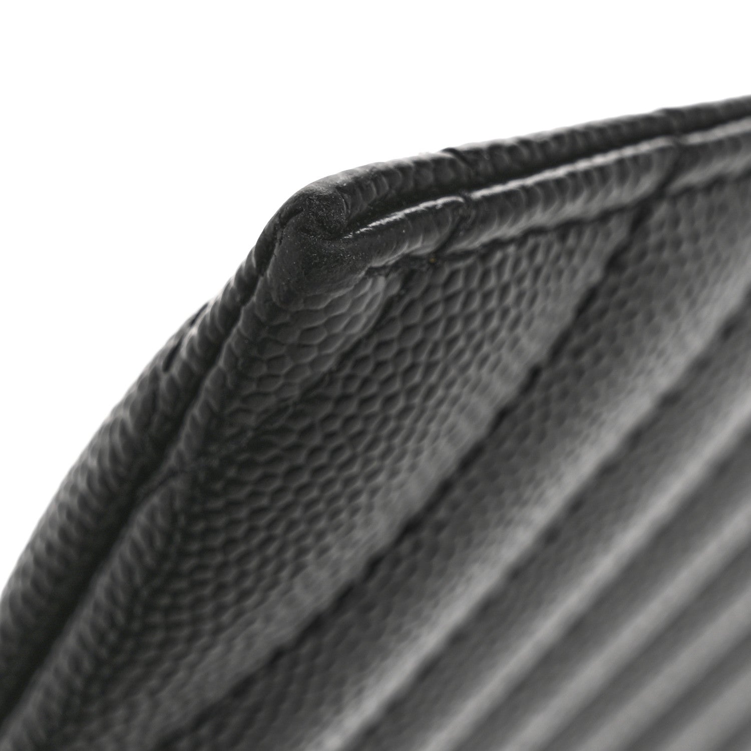 Saint Laurent Grain De Poudre Chevron Monogram Bill Pouch Black 10 of 11