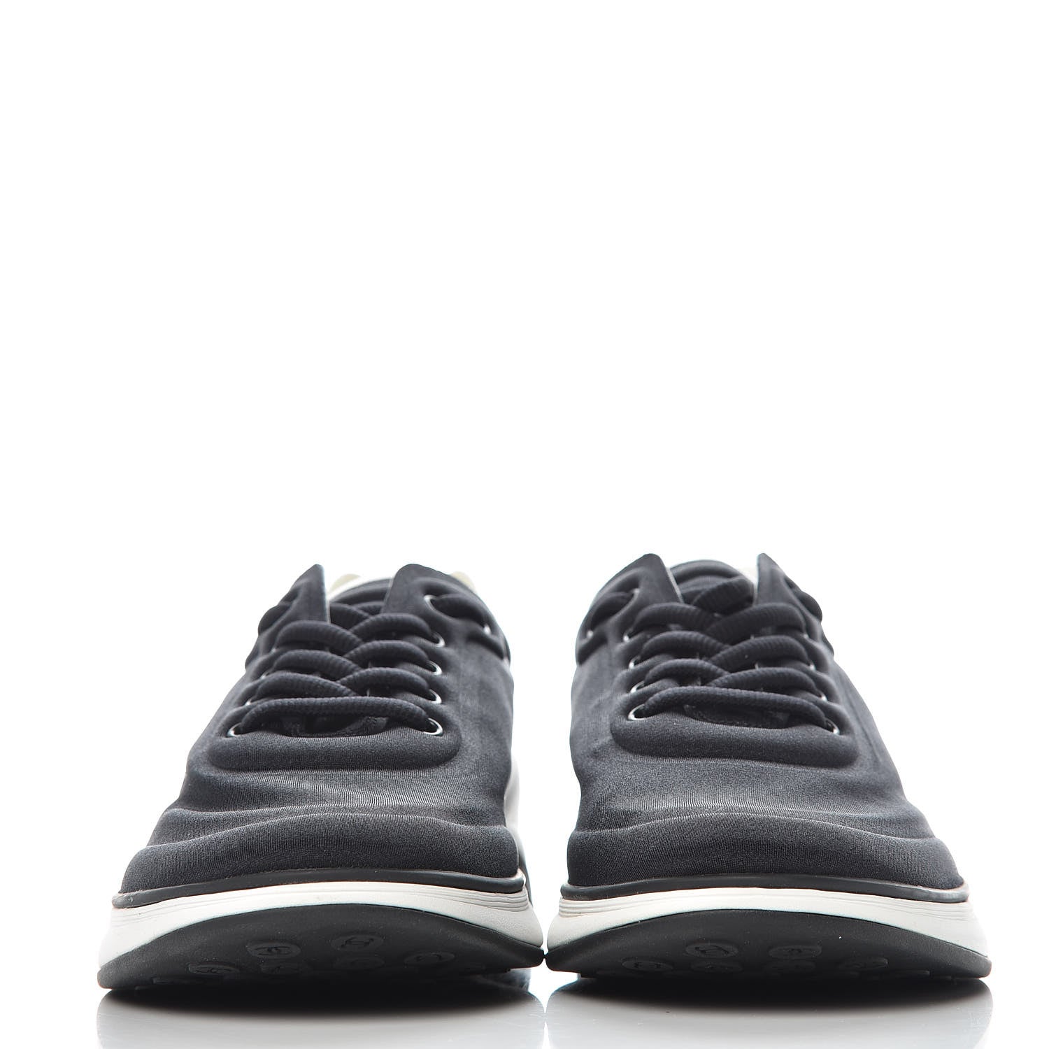 Chanel Lycra CC Sneakers 40 Black 2 of 9