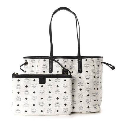 MCM Visetos Medium Project Reversible Shopper Tote White 1 of 18