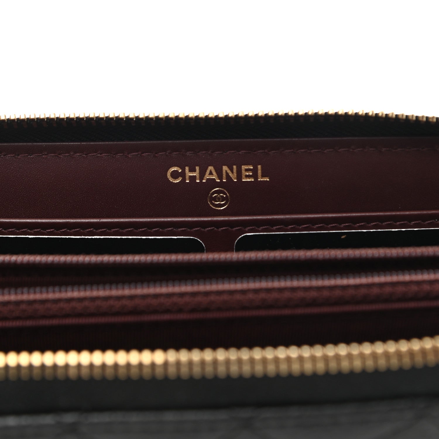 Chanel Caviar Quilted Large Gusset Zip Around Wallet Black 6 of 9