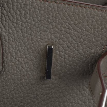 Hermes Taurillon Clemence Birkin 35 Etain 6 of 21
