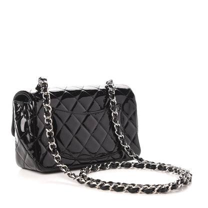 Chanel Patent Calfskin Quilted Mini Rectangular Flap Black 3 of 13