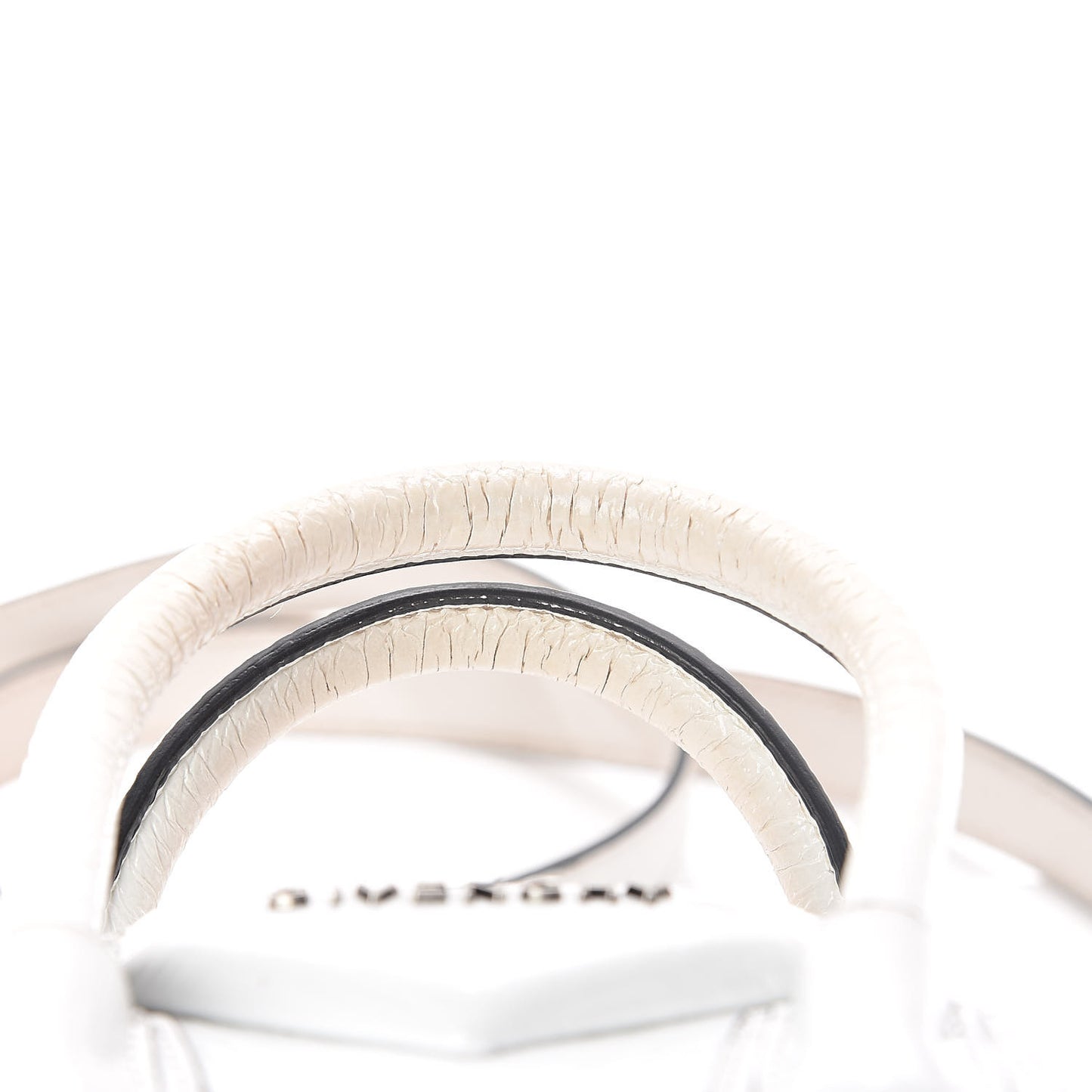 Crinkled Patent Calfskin Mini Antigona White