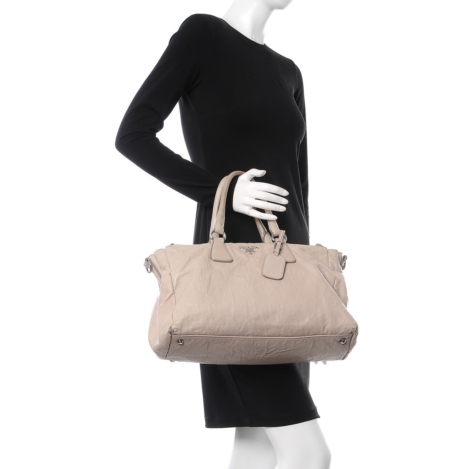 Prada Nappa Antique Satchel Pomice 2 of 28