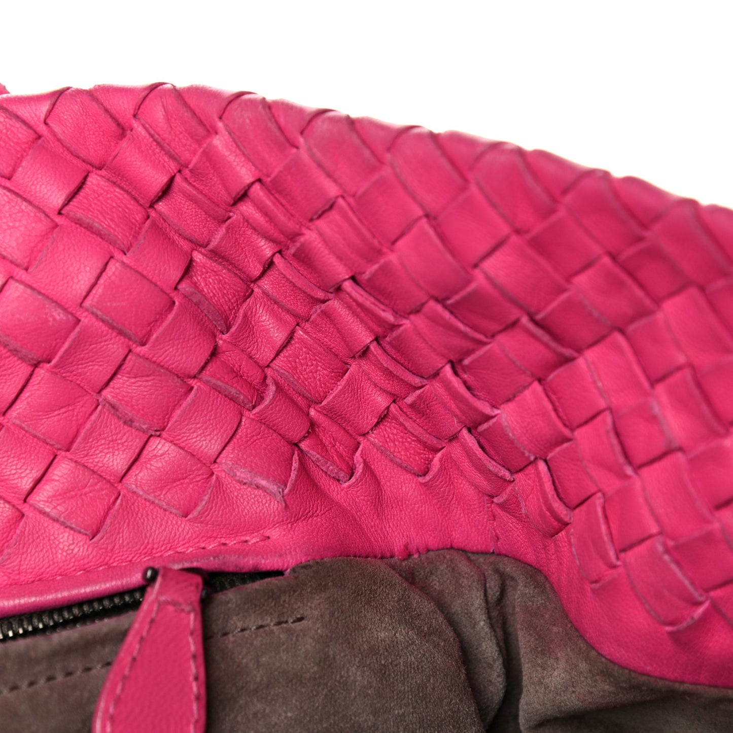 Nappa Intrecciato Large Seamless Tote Fuchsia