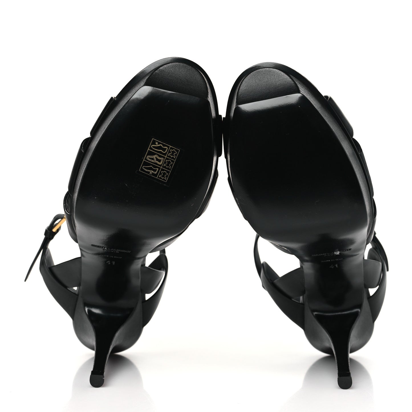 Calfskin Tribute 75 Platform Sandals 41 Black